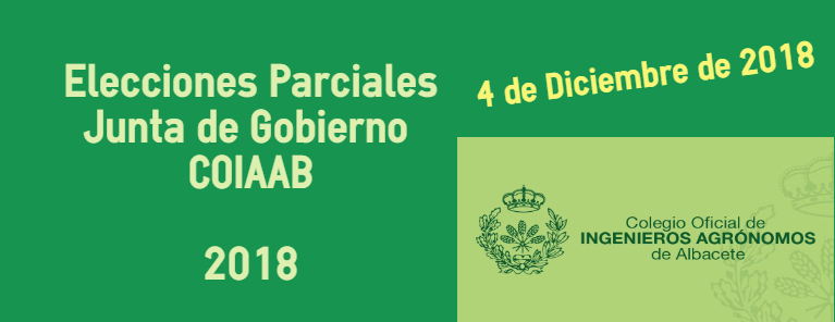Proclamación de Candidatos. Elecciones Junta de Gobierno del COIAAB 2018