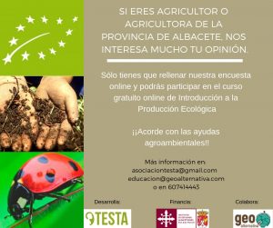 Colabora con el proyecto de evaluación de servicios ambientales de los sistemas agrarios y su entorno en la provincia de Albacete