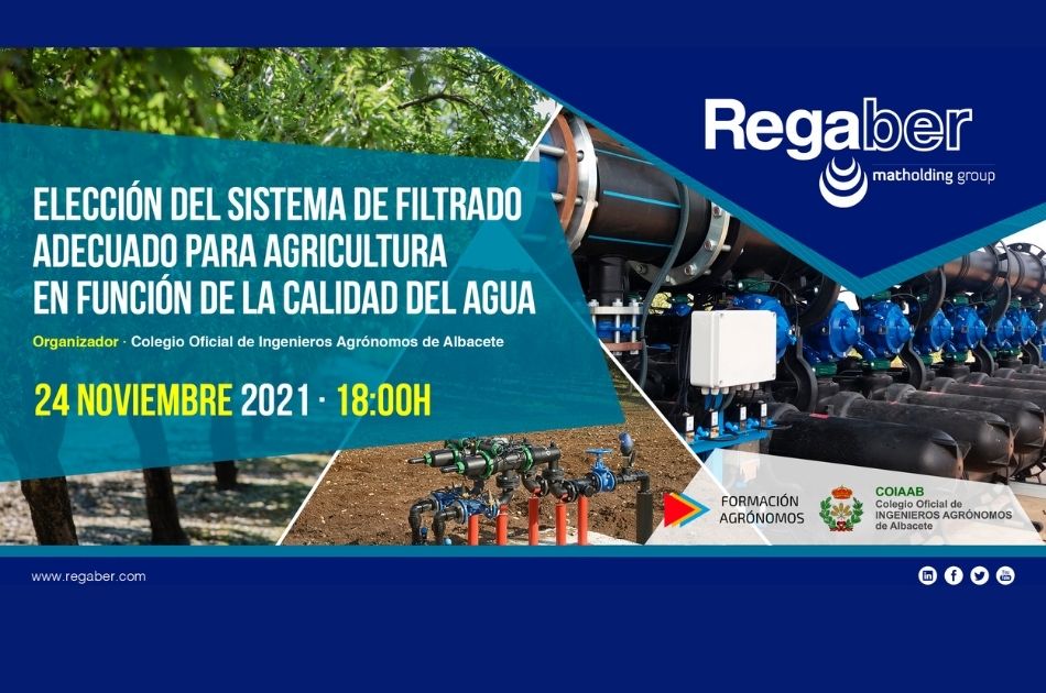 Jornada: Elección del sistema de filtrado adecuado para agricultura en función de la calidad del agua