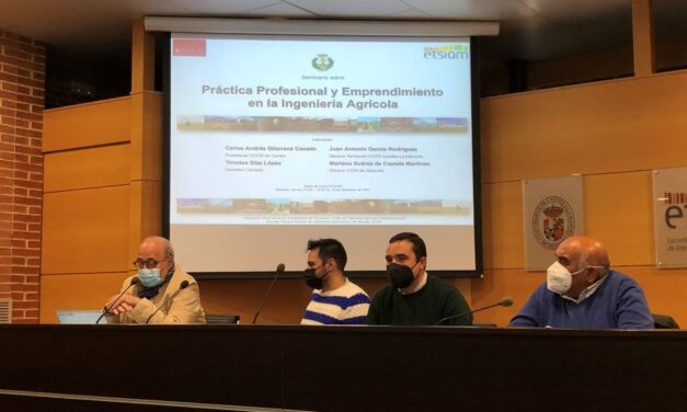 El decano participa en la Jornada sobre Práctica Profesional y Emprendimiento en la Ingeniería Agrícola