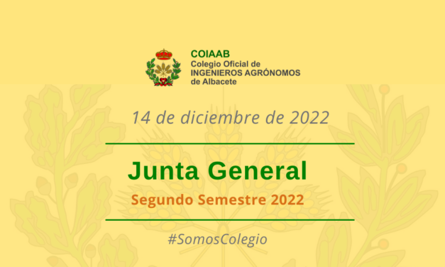 Convocatoria Junta General COIAAB: 14 de Diciembre de 2022