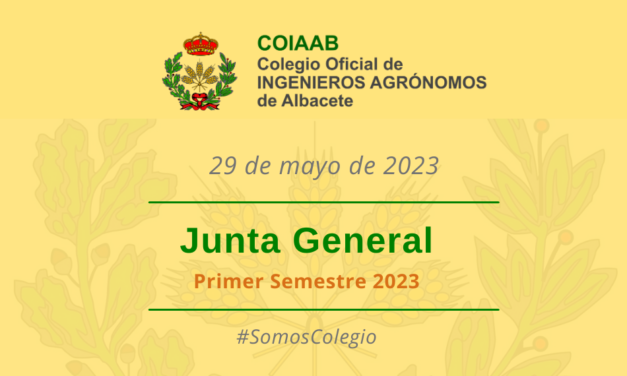 Convocatoria Junta General COIAAB. 1º semestre de 2023