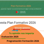 Evaluación Formación Agrónomos 2025. Programación Formación 2026