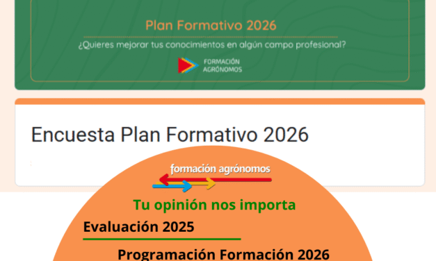 Evaluación Formación Agrónomos 2025. Programación Formación 2026
