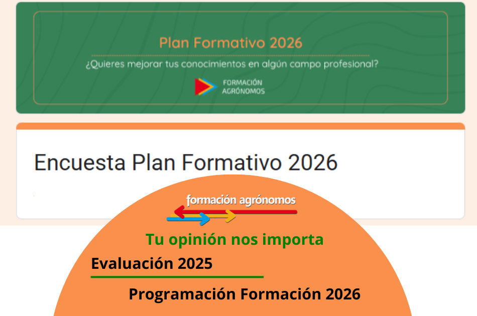 Evaluación Formación Agrónomos 2025. Programación Formación 2026