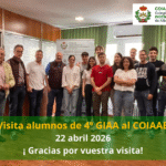 Los alumnos del Grado Ingeniería Agrícola y Agroalimentaria visitan el Colegio
